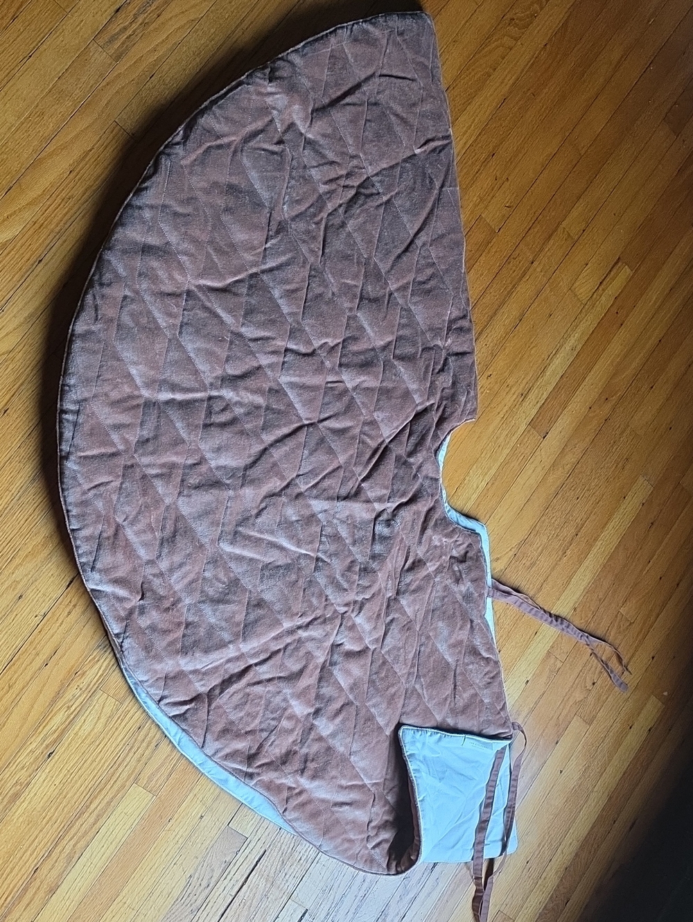 The CITIZENRY Brown Quilted TREE Skirt with Tie